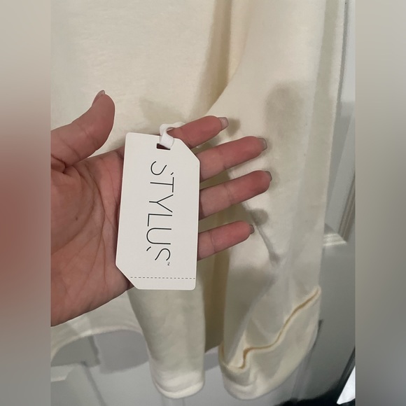 Stylus Women’s Turtleneck Roll Tab Sleeves Sweater Super Soft XL White. NEW - Picture 5 of 8